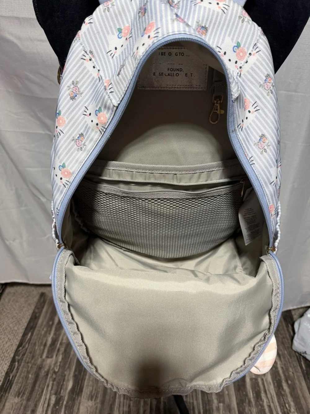 Pottery Barn Teen Colby Hello Kitty® Pinstripe Backpack, Large
